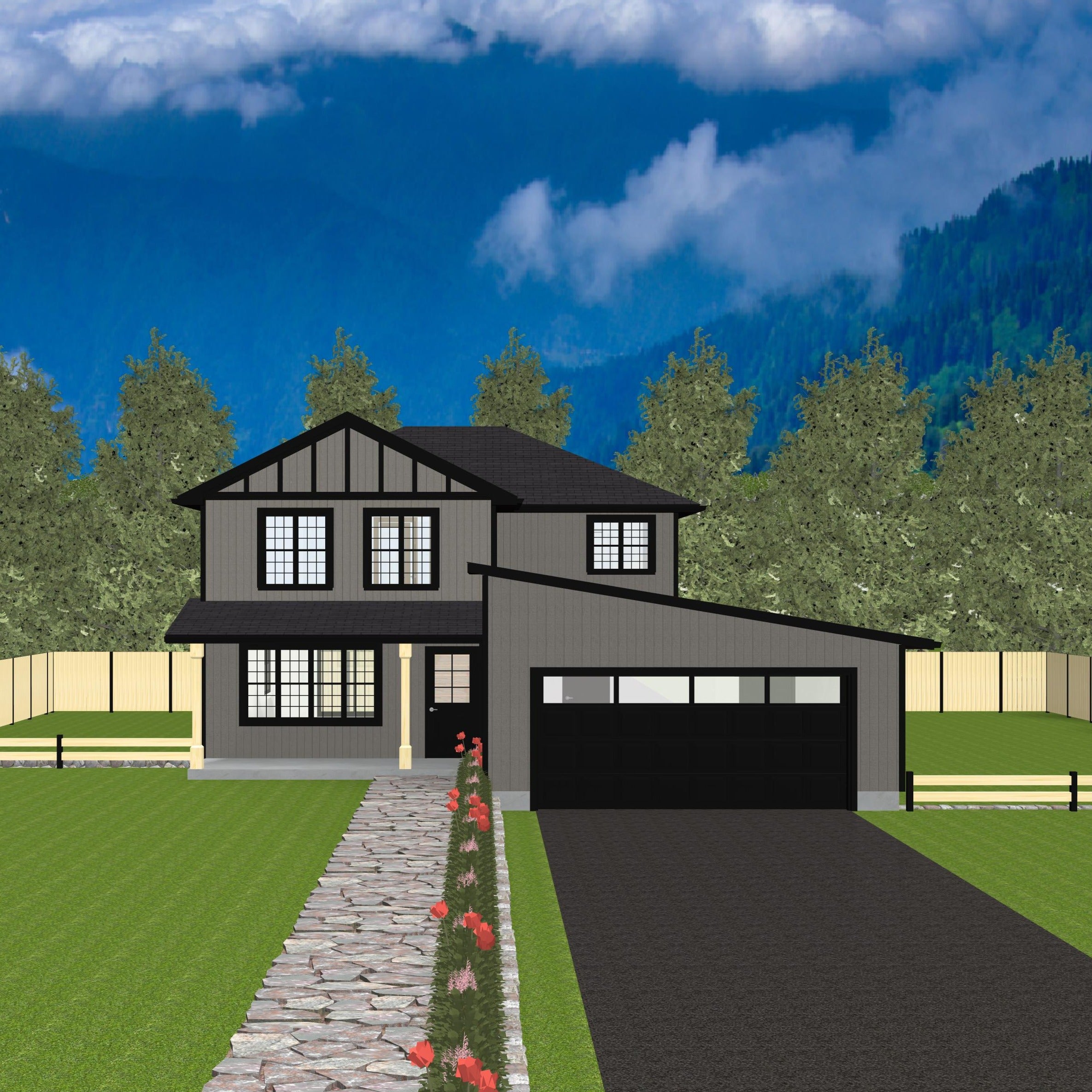 3 Bedroom 2 Bath Attached Garage House Plans