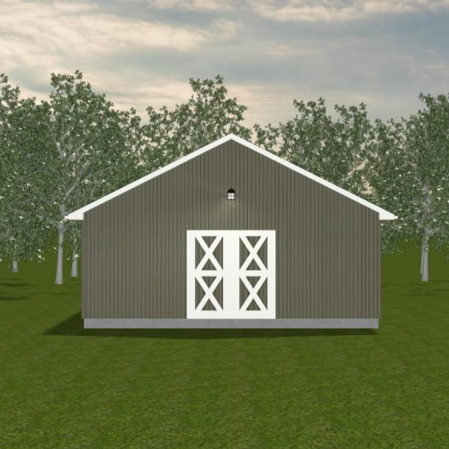 Plan #21-0182 | Barn, Storage Shed, Slab on Grade – House of Three